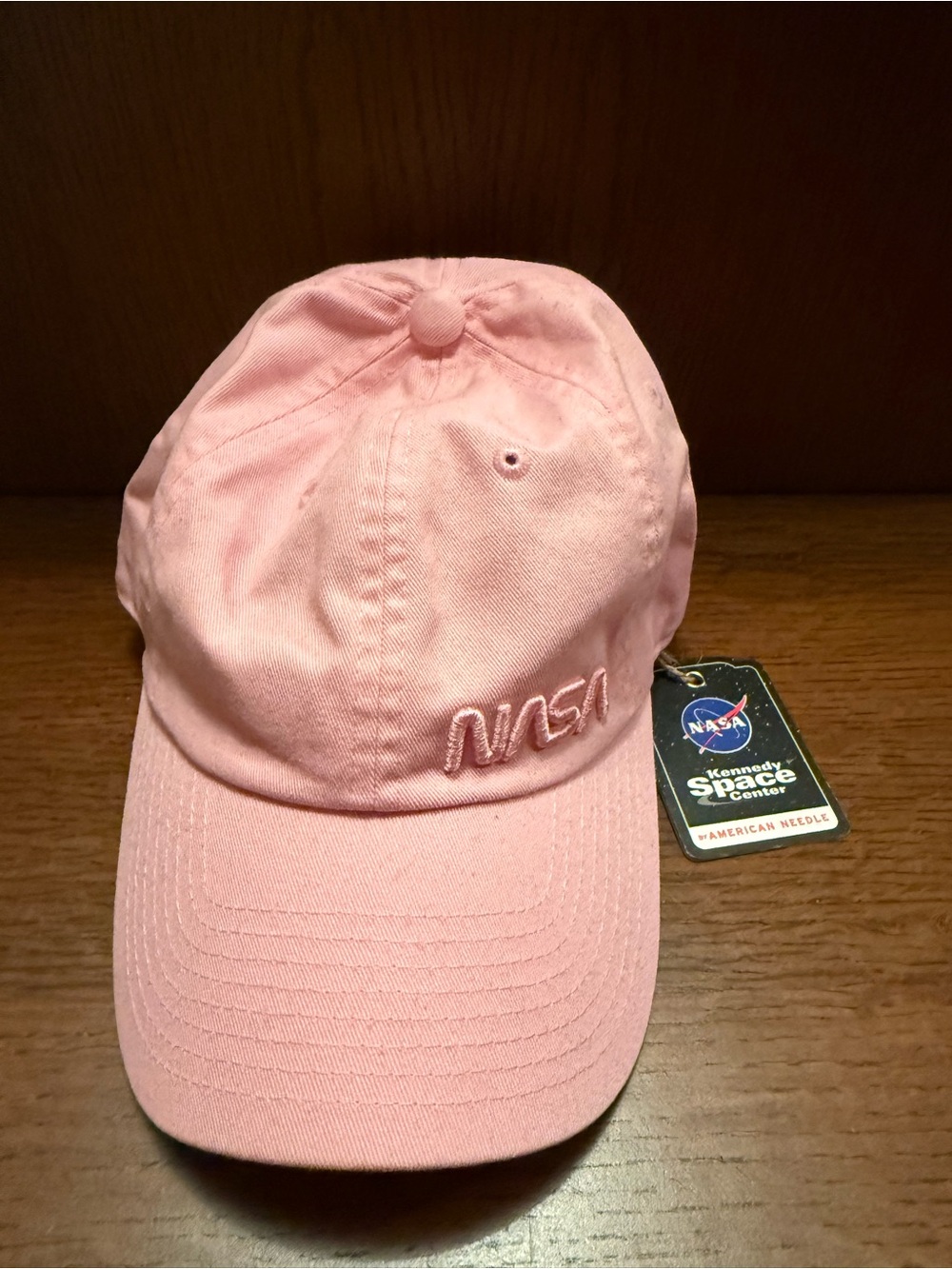 NASA Embroidered Pink Baseball Cap